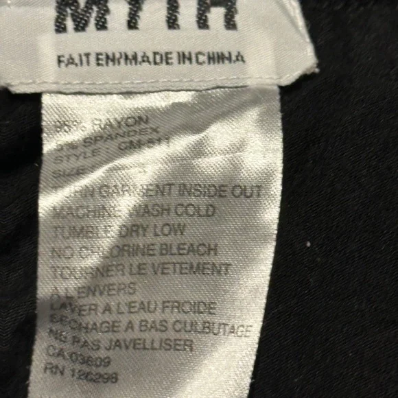 MYTH Black Tiered Ruffle Skirt Size M Elastic Waist Rayon Blend - Picture 4 of 5